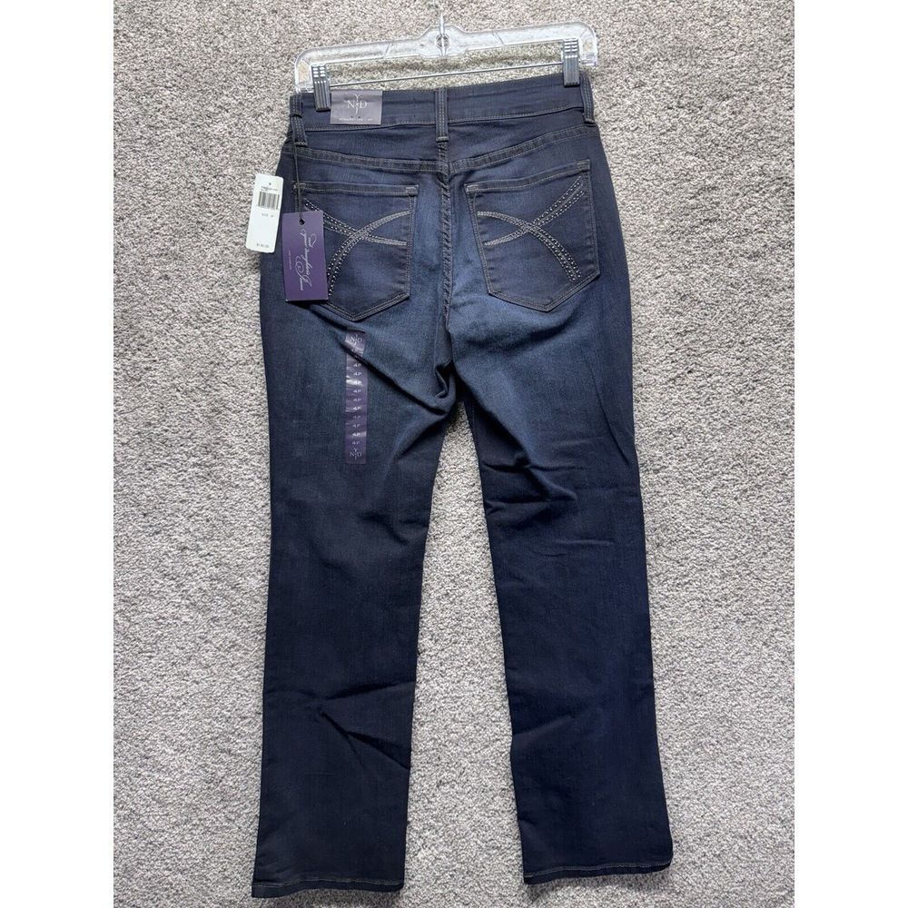 NYDJ Lift Tuck Straight Leg Jeans Dark Wash Size 4P Vintage NWT P29227SO1009